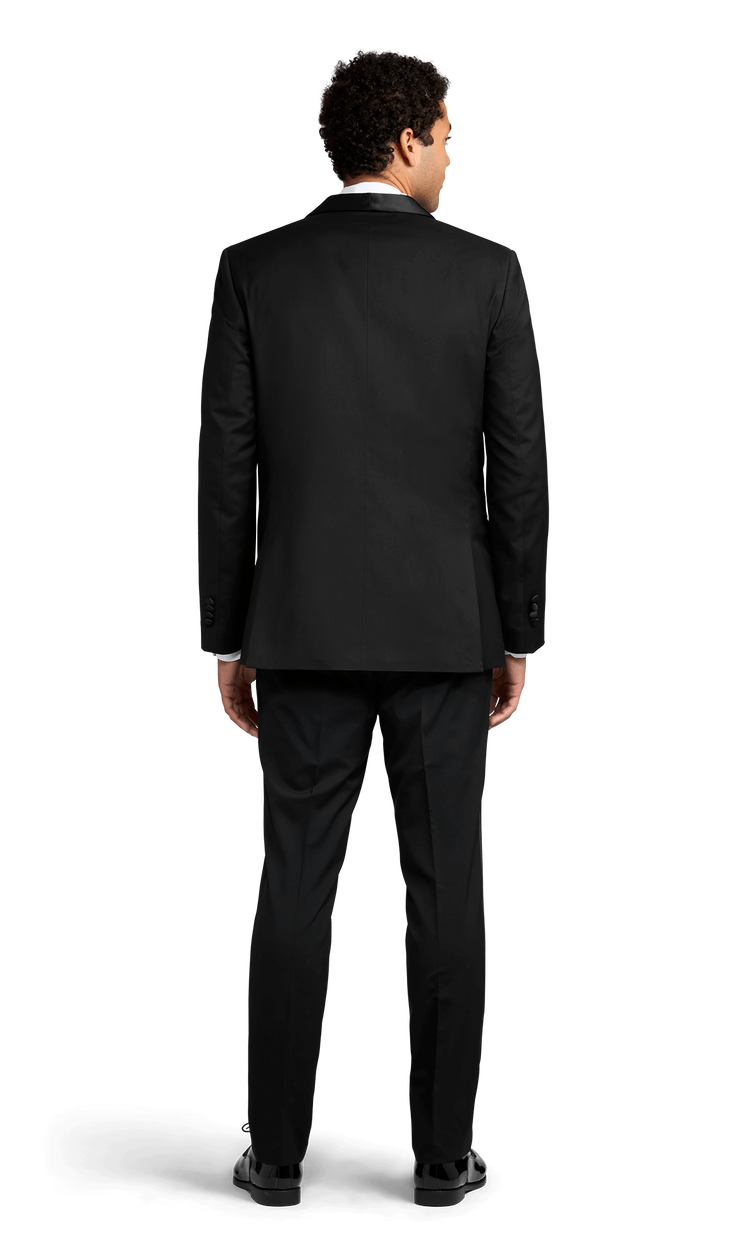 Black Stretch Notch Lapel Tuxedo Separates