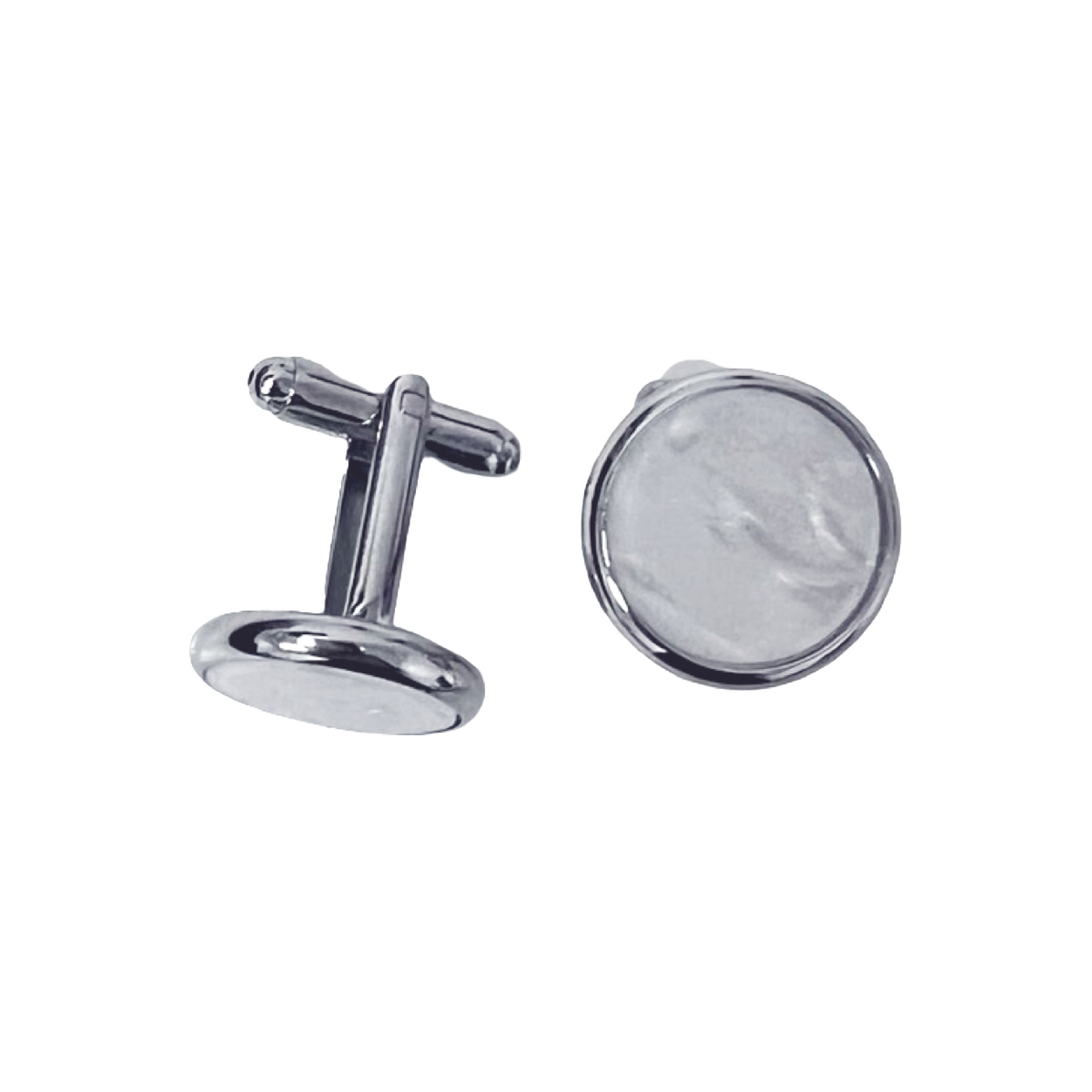 Pearl and Silver Cufflinks