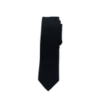 Black with White Dot Long Tie