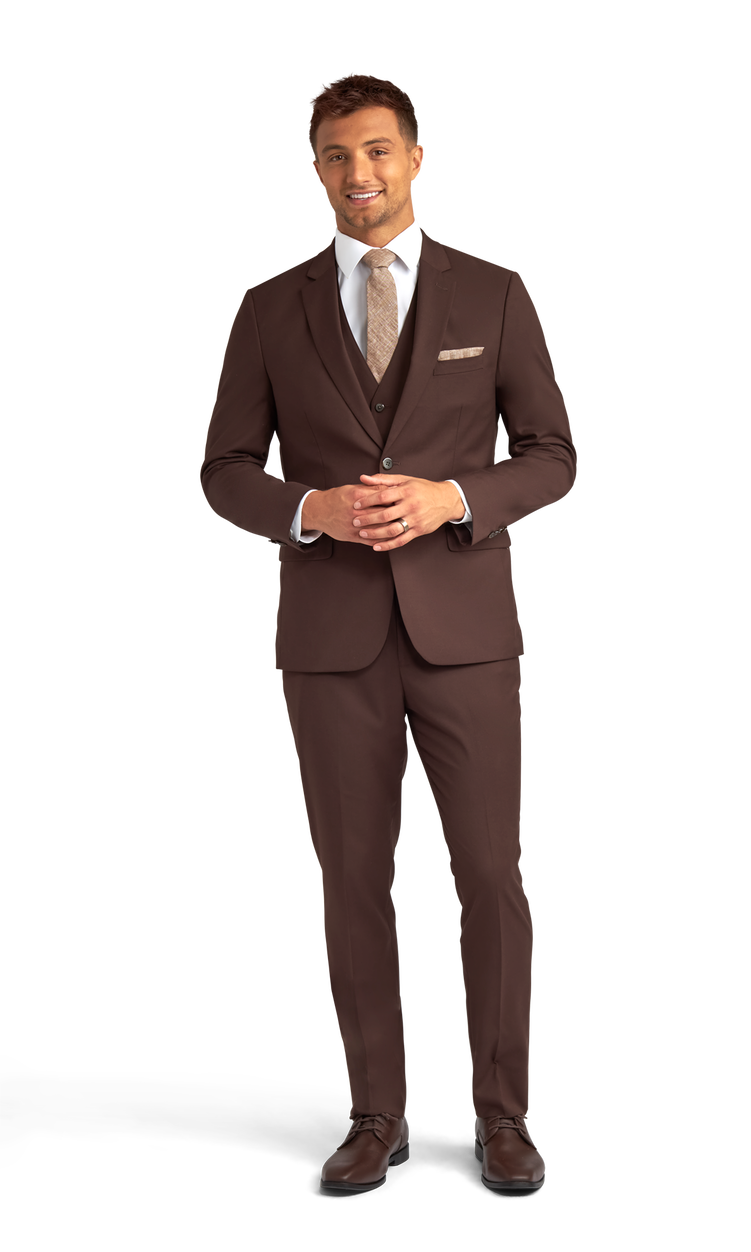 Chocolate Brown Stretch Suit Separates