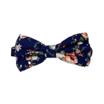 Navy Floral Bow Tie