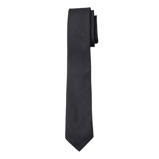 Black Textured Long Tie