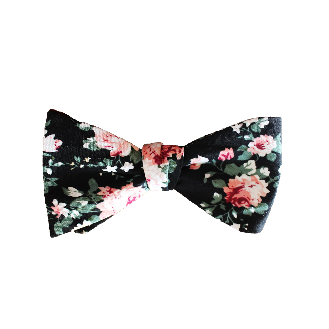Black Floral Bow Tie