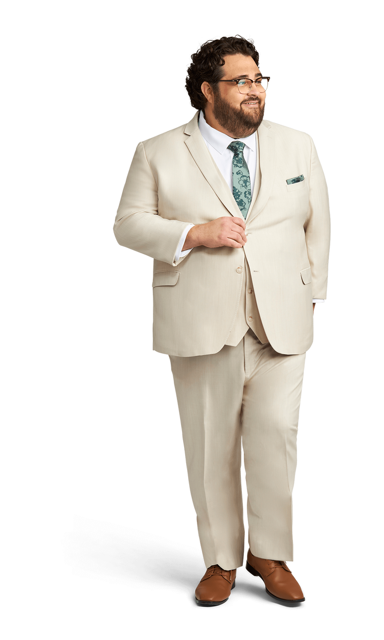 Tan Stretch Suit Separates