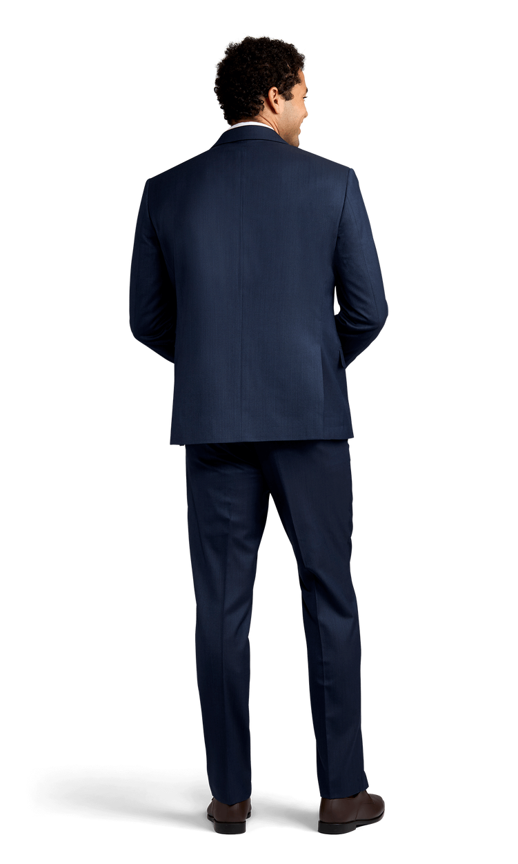 Michael Kors Navy Performance Suit Back View