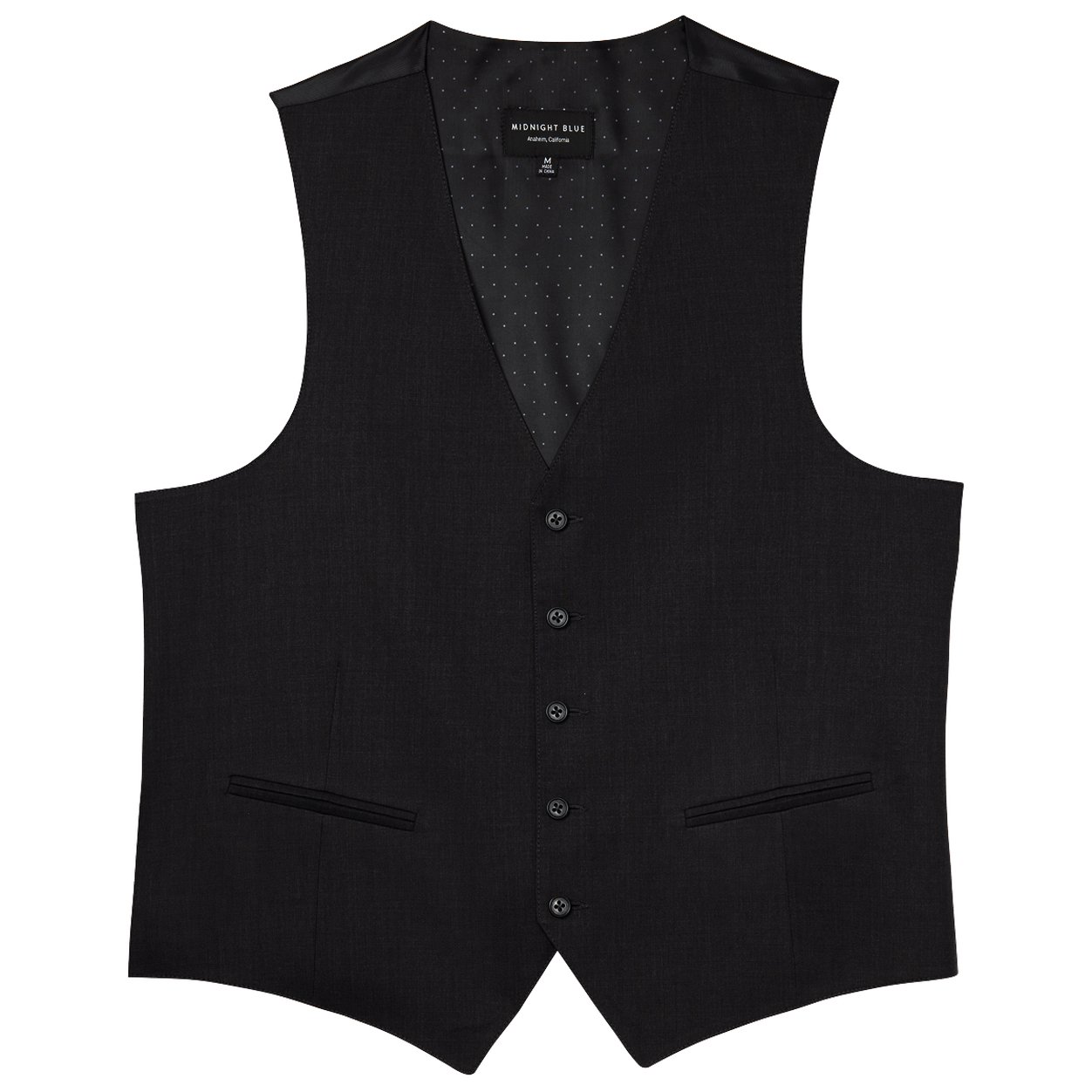 Black Performance Fabric Suit Vest