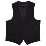 Black Performance Fabric Suit Vest