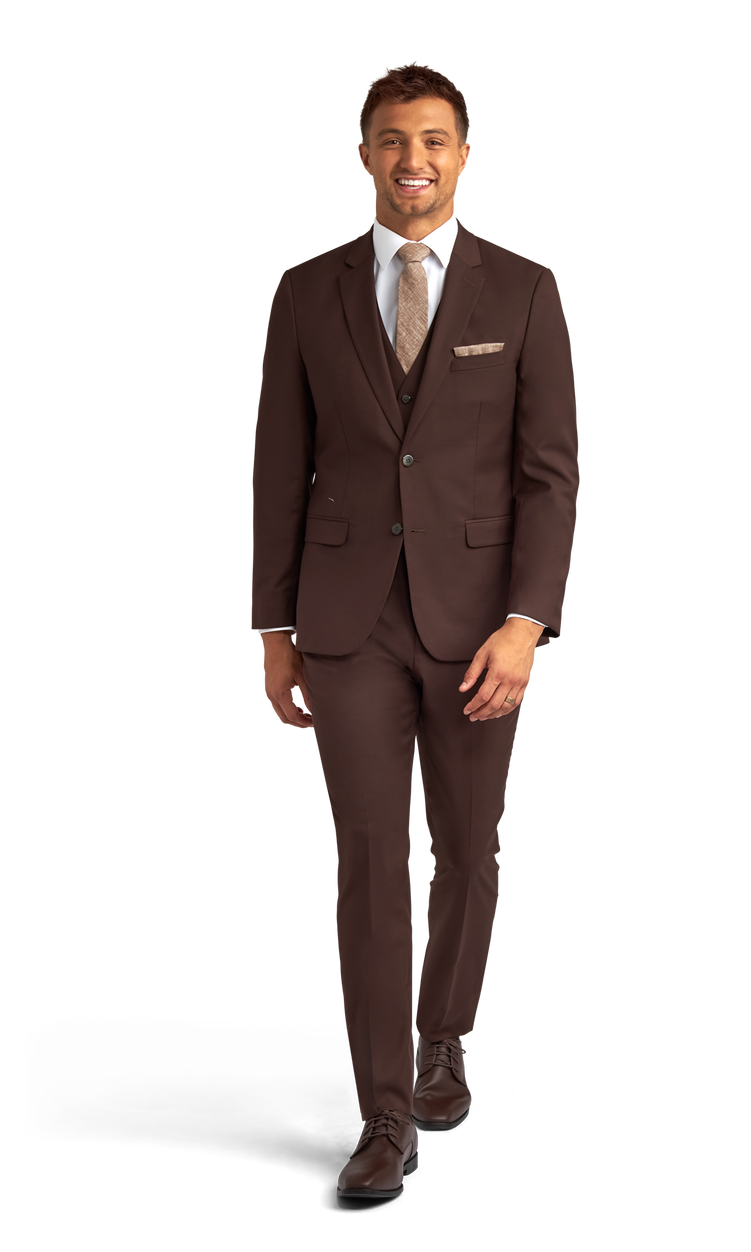 Chocolate Brown Stretch Suit Separates