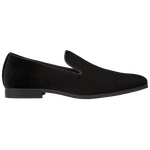 Black Velvet Loafer Shoe