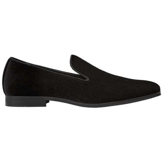 Black Velvet Loafer Shoe by Santo Luciano