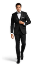 Black Stretch Notch Lapel Tuxedo Separates