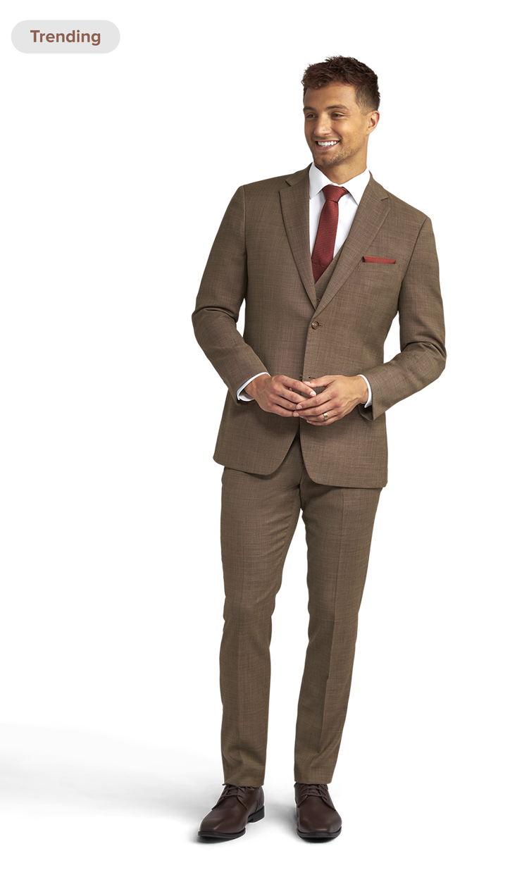Brown Archer Suit by Midnight Blue