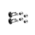 Black and Silver Studs & Cufflinks