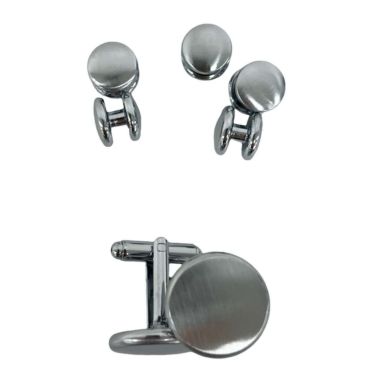 Silver Studs and Cufflinks