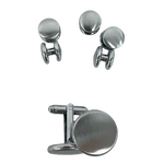 Silver Studs and Cufflinks