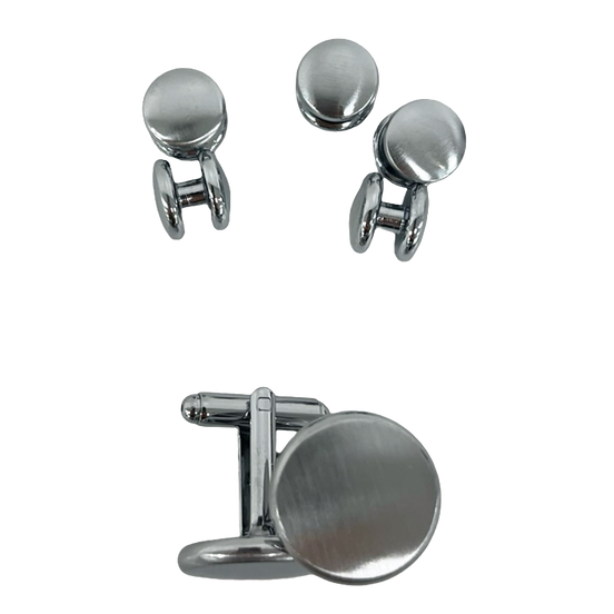 Silver Studs and Cufflinks