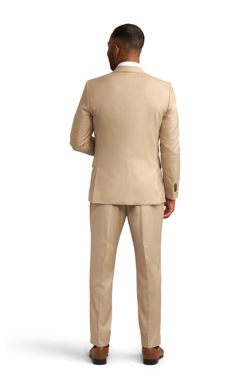 Khaki Stretch Suit Separates
