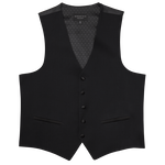 Black Performance Fabric Tuxedo Vest