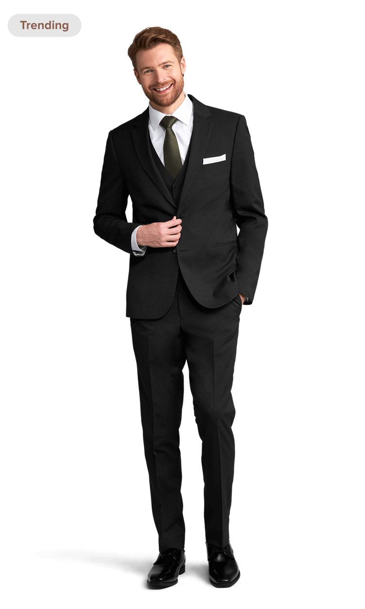 Black Performance Fabric Suit by Michael Kors