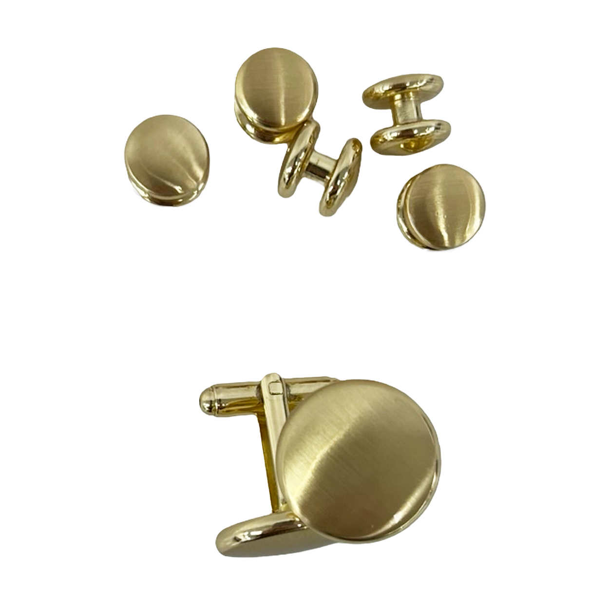 Gold Studs and Cufflinks