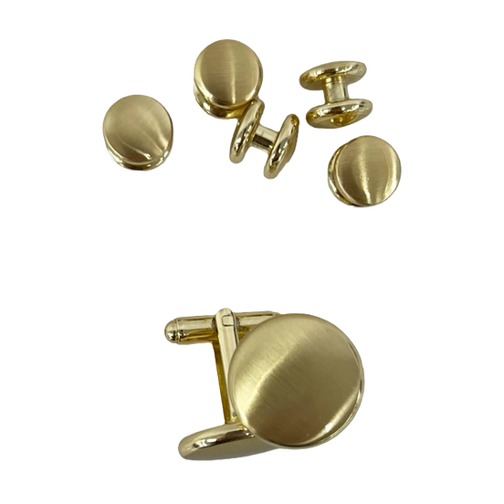 Gold Studs and Cufflinks