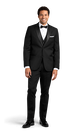 Black Stretch Notch Lapel Tuxedo Separates