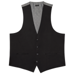 Black Stretch Suit Separates Vest