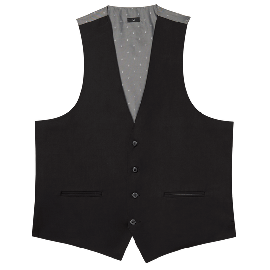 Black Stretch Suit Separates Vest