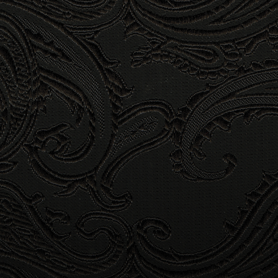 Black Paisley Pocket Square
