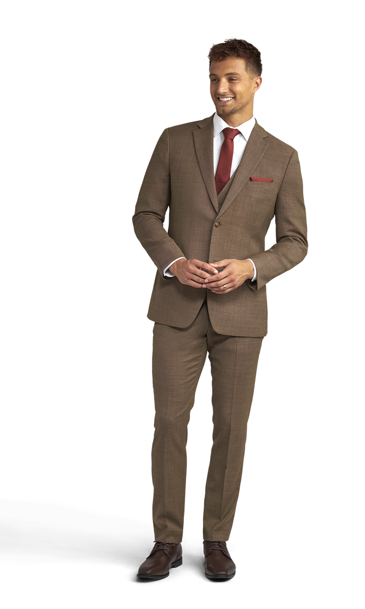 Brown Archer Suit by Midnight Blue