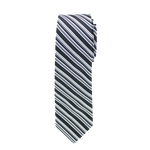 Black And White Striped Long Tie