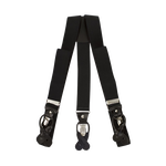 Black Button And Clip Suspenders
