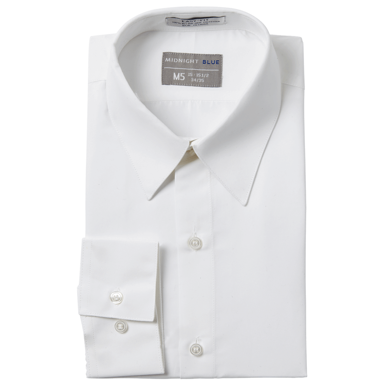 White Laydown Collar Shirt