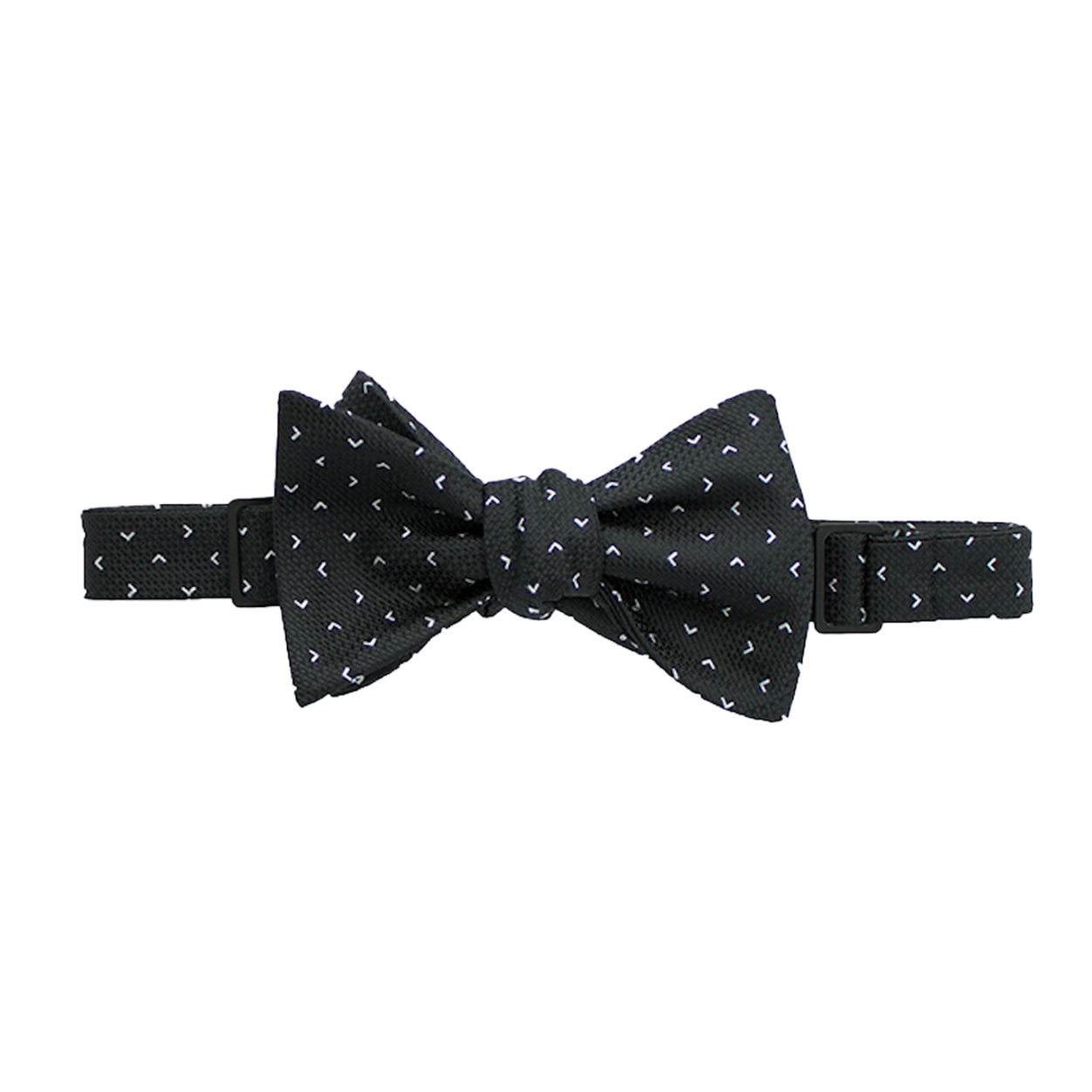 Black with White Arrows Bow Tie