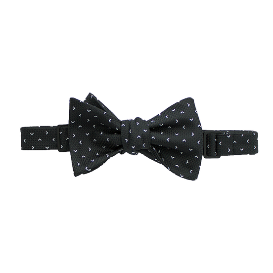 Black with White Arrows Bow Tie