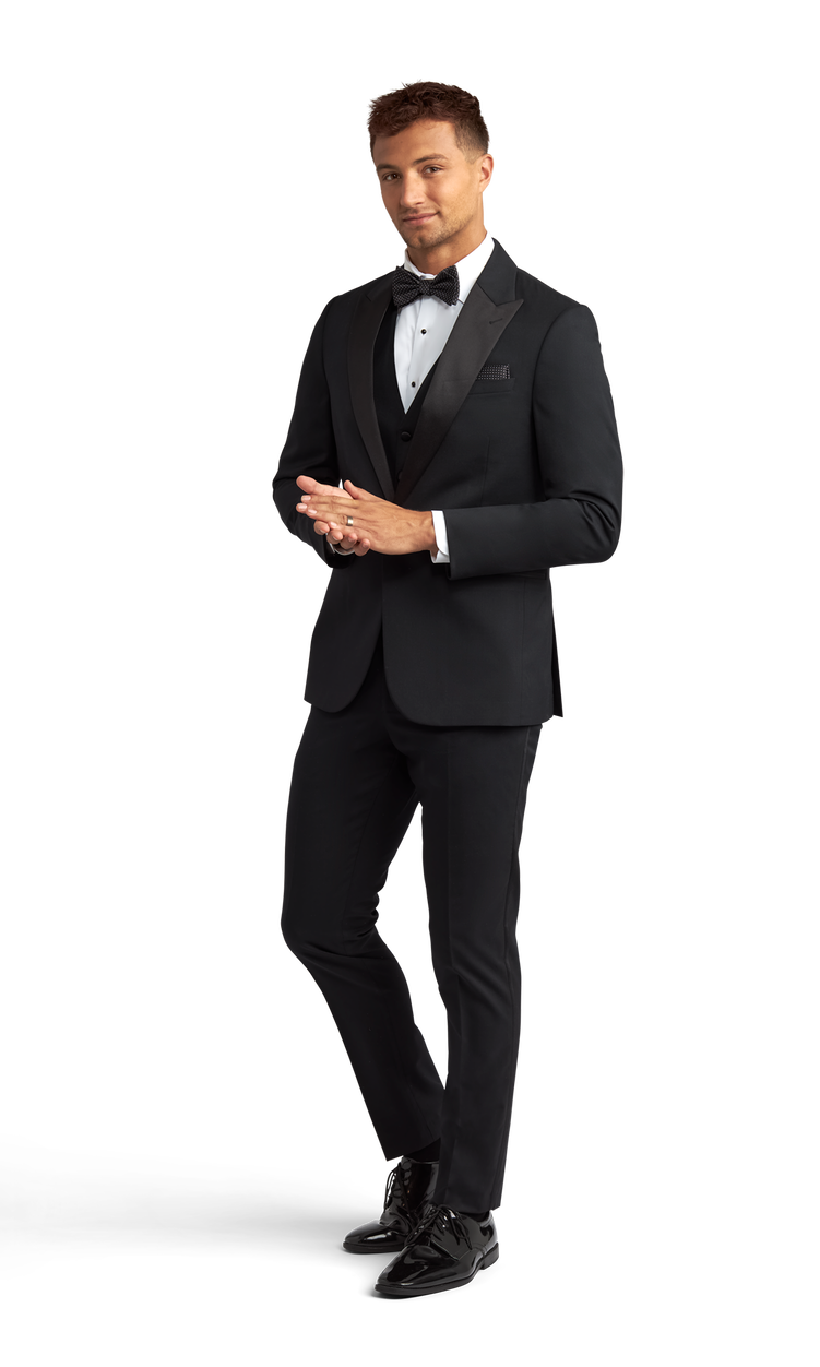 Front view of the Michael Kors tuxedo.